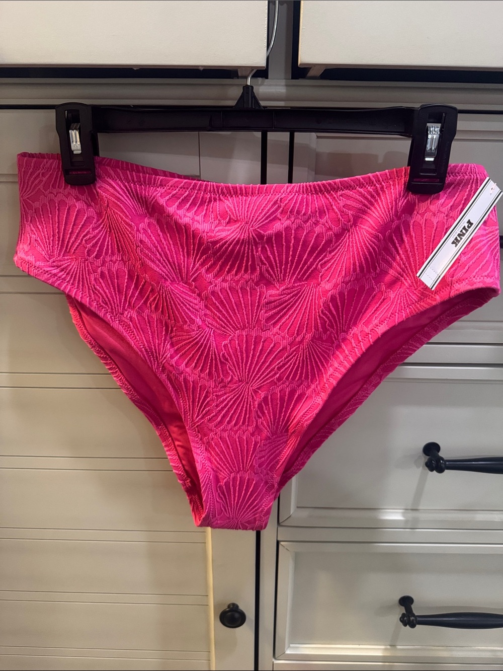 NWT PINK high waisted bikini bottoms